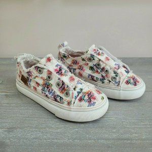 Blowfish Floral Frayed Sneakers